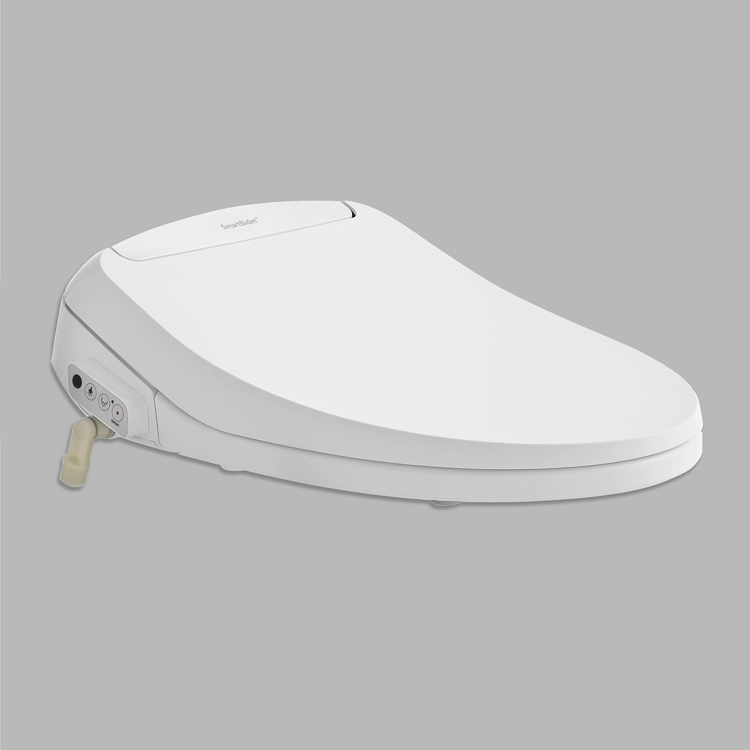 SmartBidet® SB-100R Electric Smart Bidet™ Seat for Elongated Toilets with Remote Control, Stainless Steel Nozzle with Removable Nozzle Cap, Slim and Strong Design