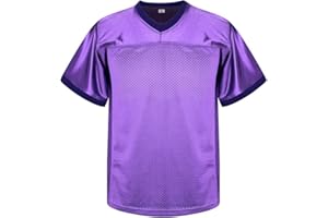 RE-HUO Youth Blank Football Jersey Athletic Football Practice Jersey Hip Hop Sports Shirt for Kids