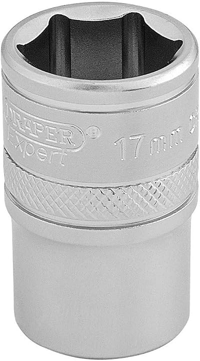 Draper Expert 1/2 Inch Square Drive 17mm 6 Point Socket Chrome Vanadium