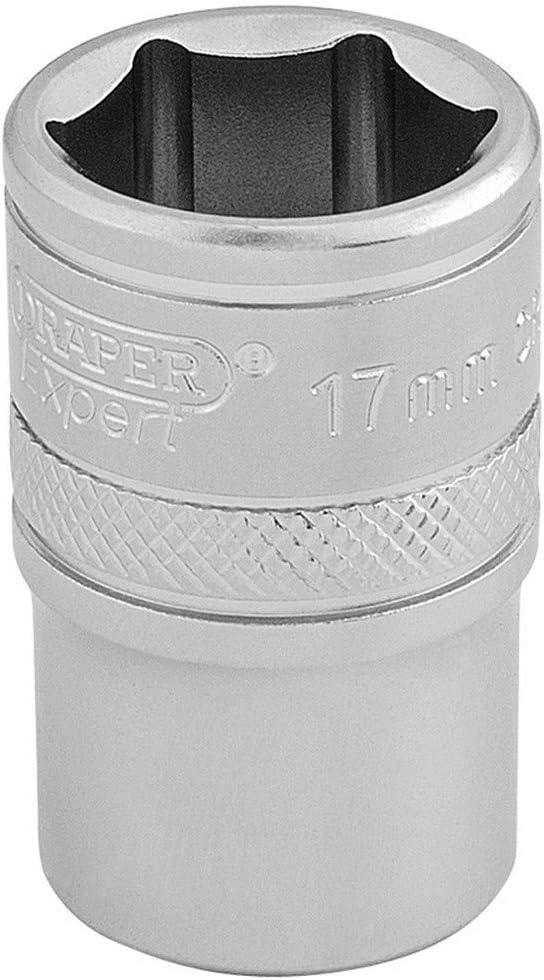Draper Expert 1/2 Inch Square Drive 17mm 6 Point Socket Chrome Vanadium