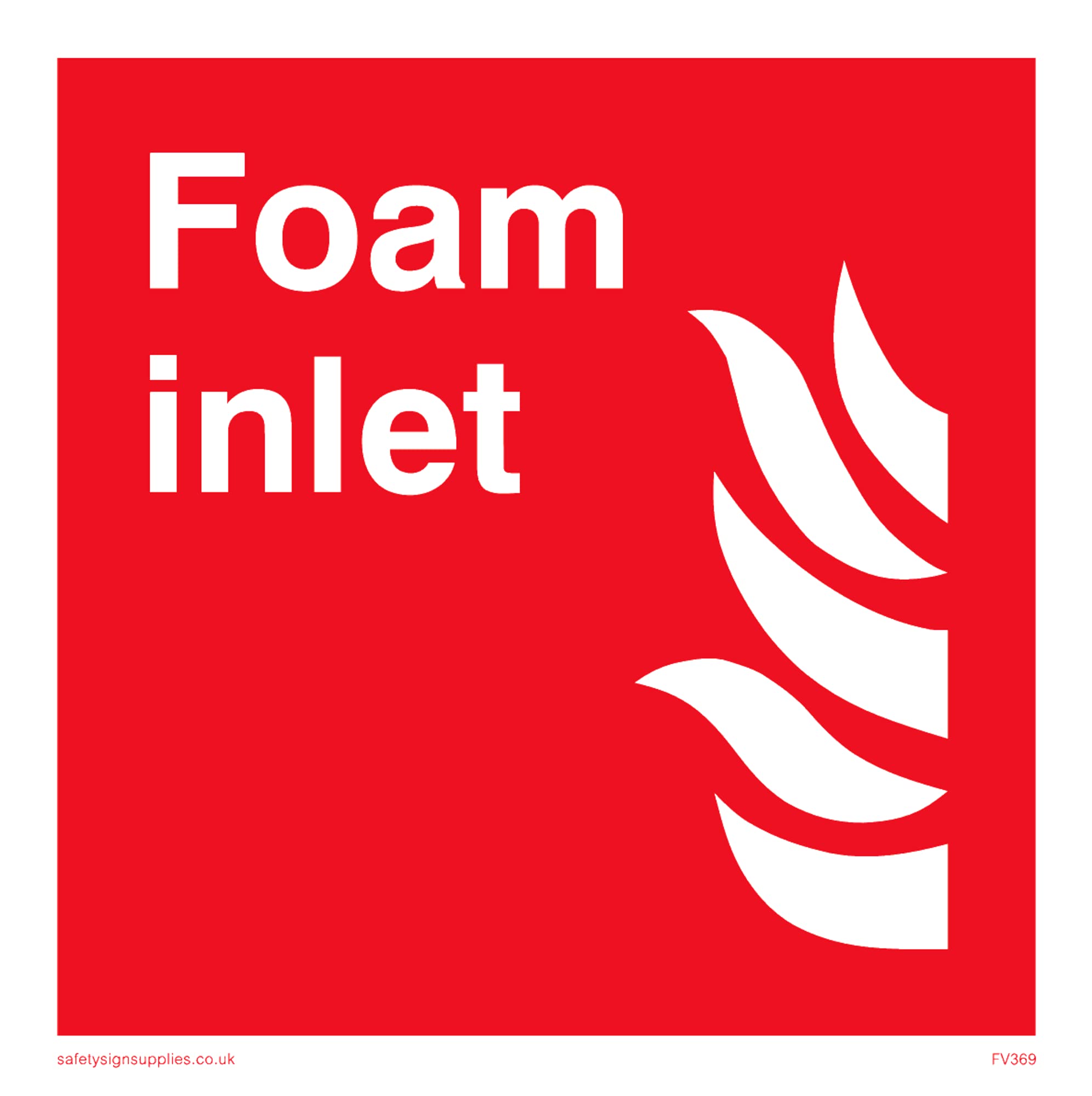 Pack of five - Foam Inlet Sign - 100x100mm - S10