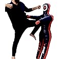 Stylso Wrestling Dummy Grappling Dummies - BJJ Dummy Judo Karate Jiu Jitsu Practice Dummy - Un-Filled (Black Leather, 6ft / 72 inches)