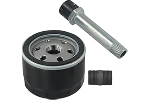 Oil Filter Conversion Kit for Jo-hn for Dee-re E120 E130 for E150 E160 E170 E180 X166R Z335E, Includes AM125424 Filter, Drain