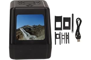 ZAICOLER Film Scanner, 2in Screen Negative Scanner with LED Backlight and 2MP CMOS Sensor Convert 135 126 110 8mm Film to 22M