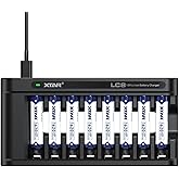 XTAR Rechargeable AAA Lithium 1.5V Batteries,1620mWh Long-Lasting High-Capacity, with Low-Voltage Indicator,1.5V 2A Constant