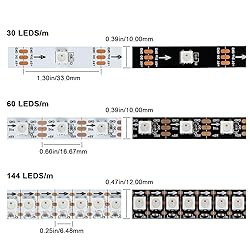 KWMSTPLT WS2812B RGB LED Strip, Individually