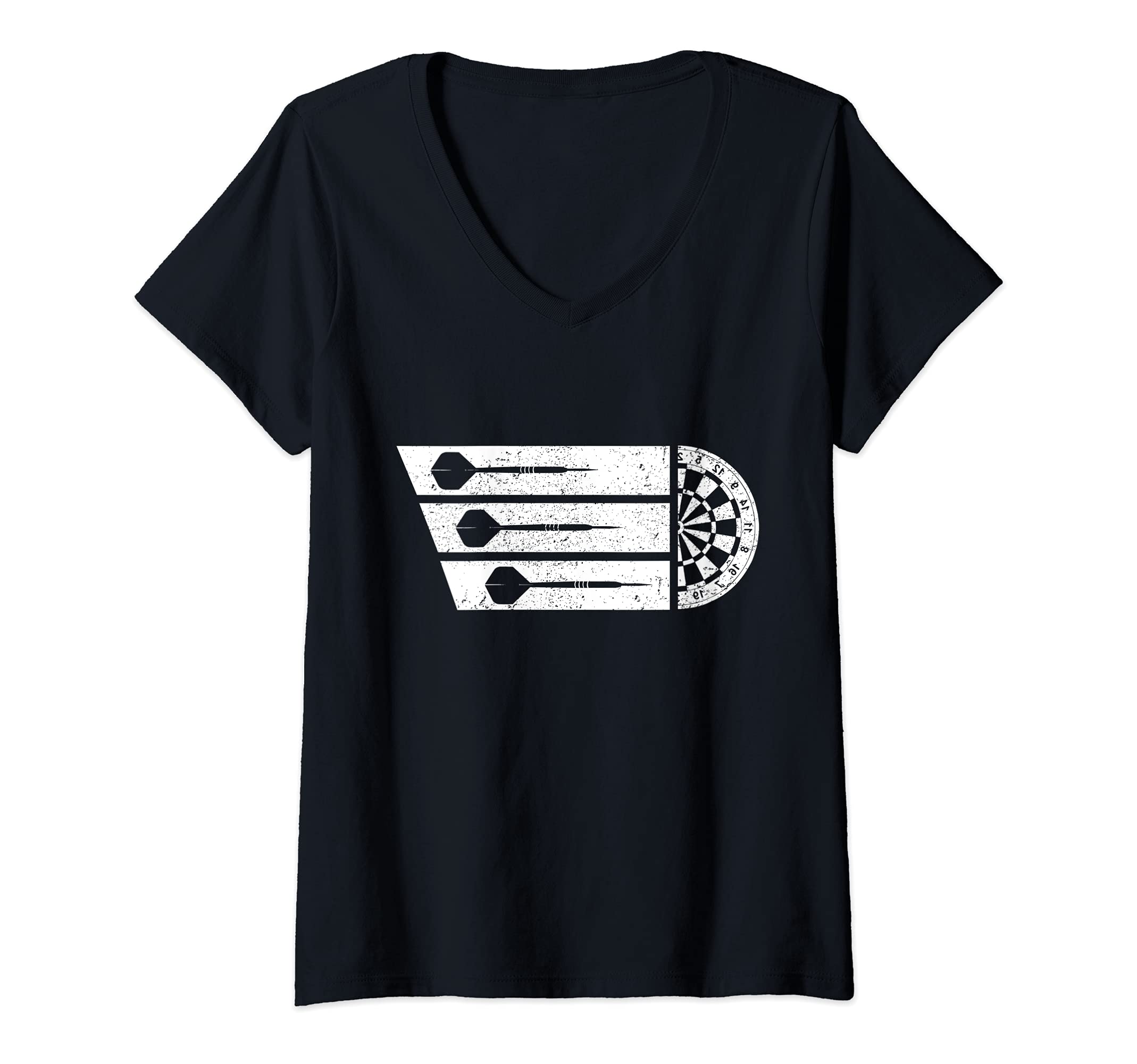 Womens Dart player graphic design darts dartboard V-Neck T-Shirt