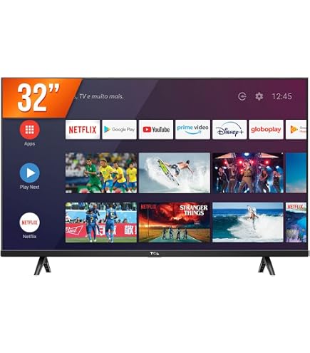 TCL, Smart TV, 32 Polegadas, HD QLED, WiFi, Bluetooth, Google TV