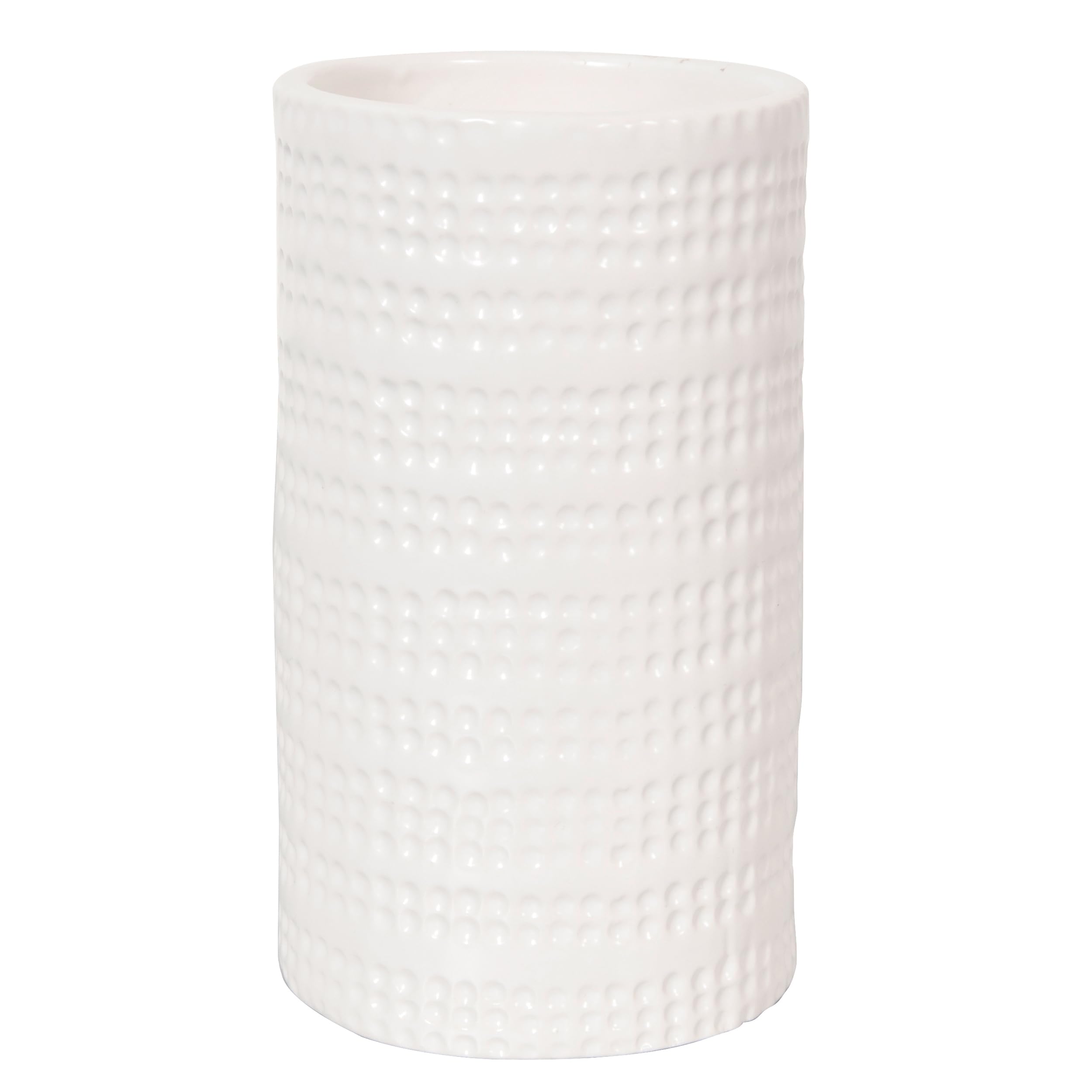 Spirella - Elegant ceramic tumbler for the bathroom, modern and clean design, perfect for everyday use, ideal to complement your decoration, size 10 cm, colour: white — image 1