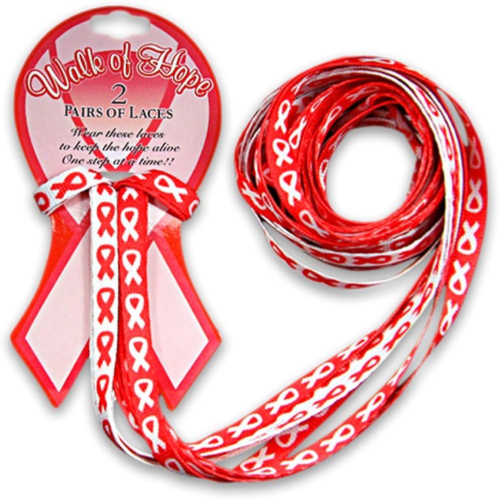 red ribbon shoe laces