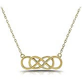 Hoops & Loops Sterling Silver Double Infinity Necklace