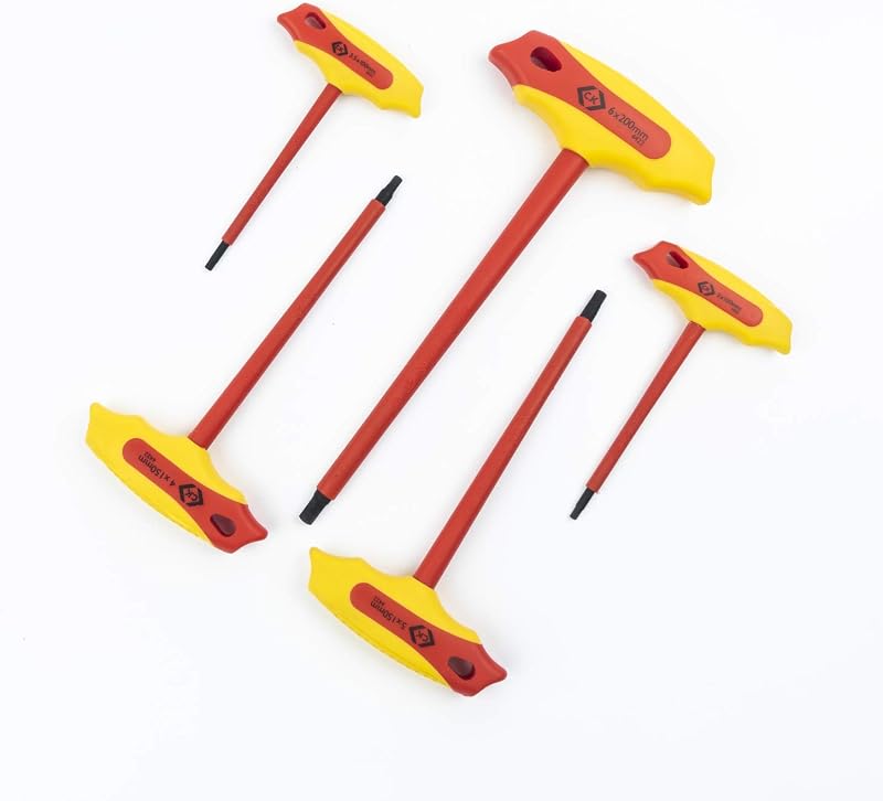 C.K T4422 Insulated T-Handle Hex Key Set, 5-Pcs