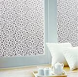 Coavas Non-Adhesive Chinese characteristics Lace Flower Home Office Privacy Static Cling Frost Glass Window Avoid Glass Burst 35.7-Inch by 78.7-Inch