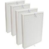 PUREBURG Replacement Filter Compatible with AromaRoom E-400 ＆ VEWIOR ClearAir-A7 Air Purifiers,4-Pack H13 HEPA Activated Carbon 2-in-1 Air Clean Dust VOCs