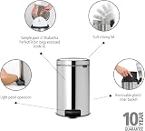 Brabantia NewIcon 12L Pedal Bin Soft Closure Removable Inner Bucket view 2