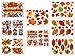 Thanksgiving and Fall Leaves Window Clings Decals Decorations Kit