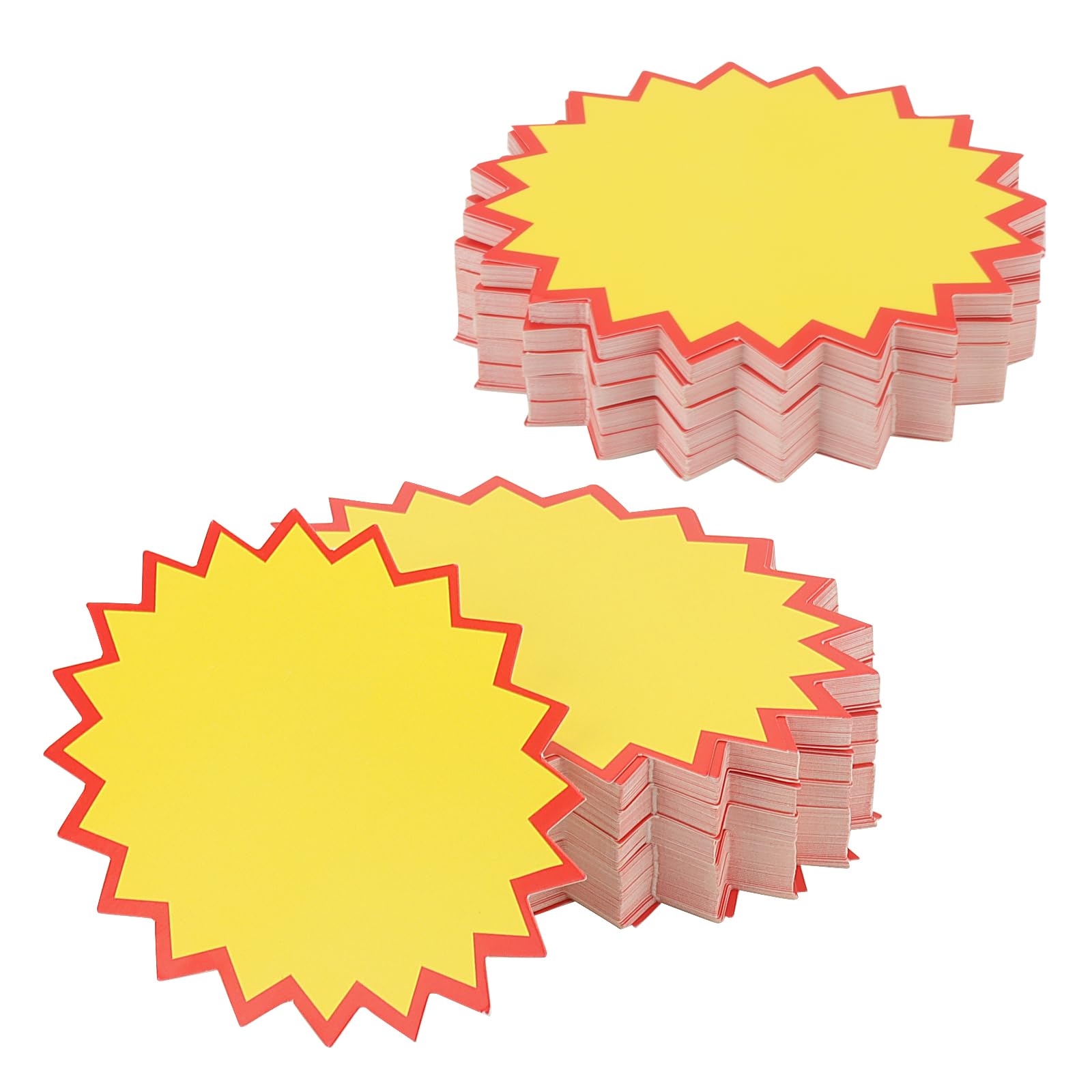 JOIKIT 400 PCS 8 x 11cm Promotion Price Tags, Retail Sale Signs, Blank Star Burst Sales Price Label for Store, Shop, Grocery