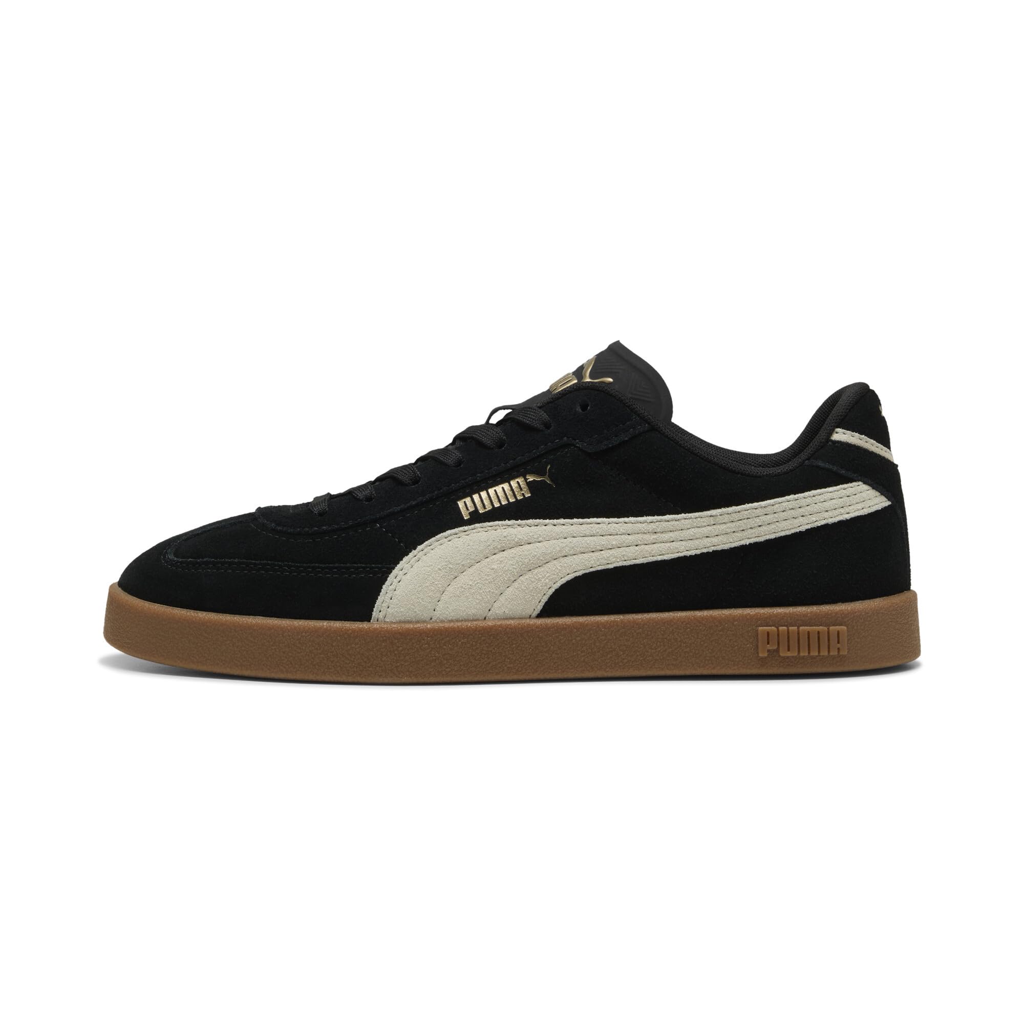 Puma Club II ERA Unisex-Sneaker aus Veloursleder, schwarz-alpinen Schneegummi, 10.5 UK