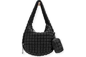 GASSDA Puffer Tote Bag for Women Large Quilted Puffy Lightweight Carryall Crossbody Tote Bag for Women