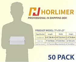 HORLIMER 7x5x2 Small Shipping Boxes Set of