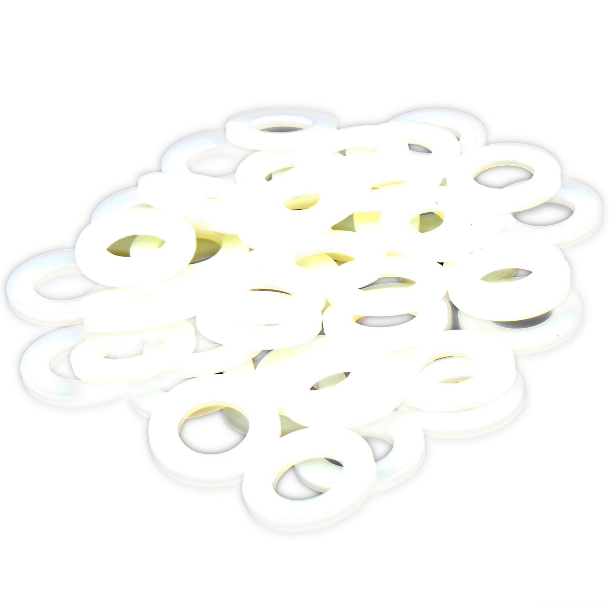 M12 (12mm) Flat Washer - Nylon (Natural) (Pack of 50)