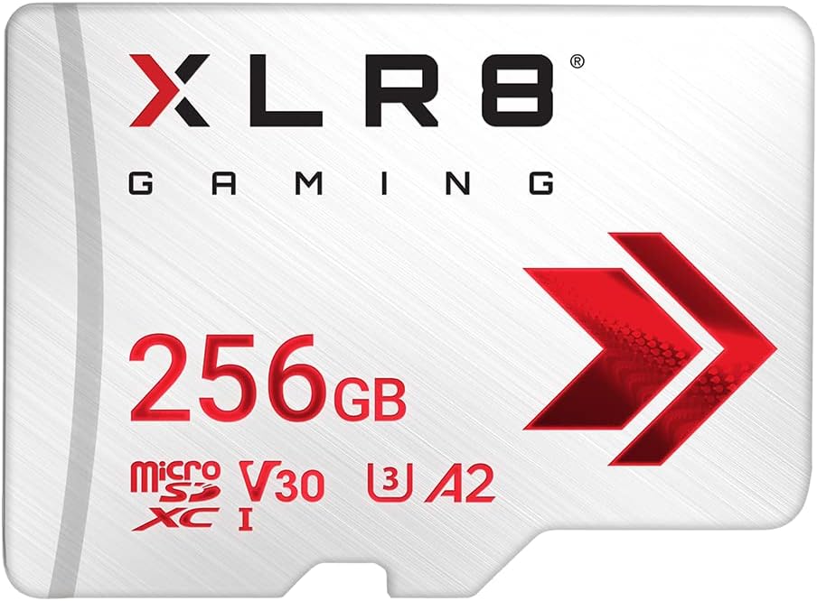PNY XLR8 Gaming 256GB microSDXC U3 V30 A2 Card 100MB/s Read
