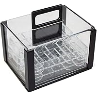 GSE Games & Sports Expert 600pcs/1,000pcs Acrylic Poker Chip Case | Casino Acrylic Poker Chips Carrier with Poker Chip…