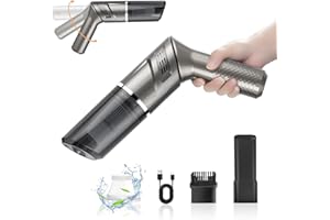 MZGO Car Vacuum Mini Vacuum Handheld Vacuum Cordless,120W Car Vacuum Cleaner High Power 90° Rotatable Handle Rechargeable Hand Vacuum Cordless Dry Wireless Portable Handheld Car Vacuum for Home/Car/Office