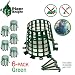Plant and Tree Guard and Protector for Trees, Plants, saplings, Landscape Lights, lamp Posts, More; Expandable for Larger Trees and Plants; Protection from Trimmers, Weed whackers (Green 6-Pack) primary
