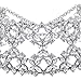 XY Fancy Women Fashion Punk Chain Collar Necklace Wide Band Alloy Rhinestone Choker Silver