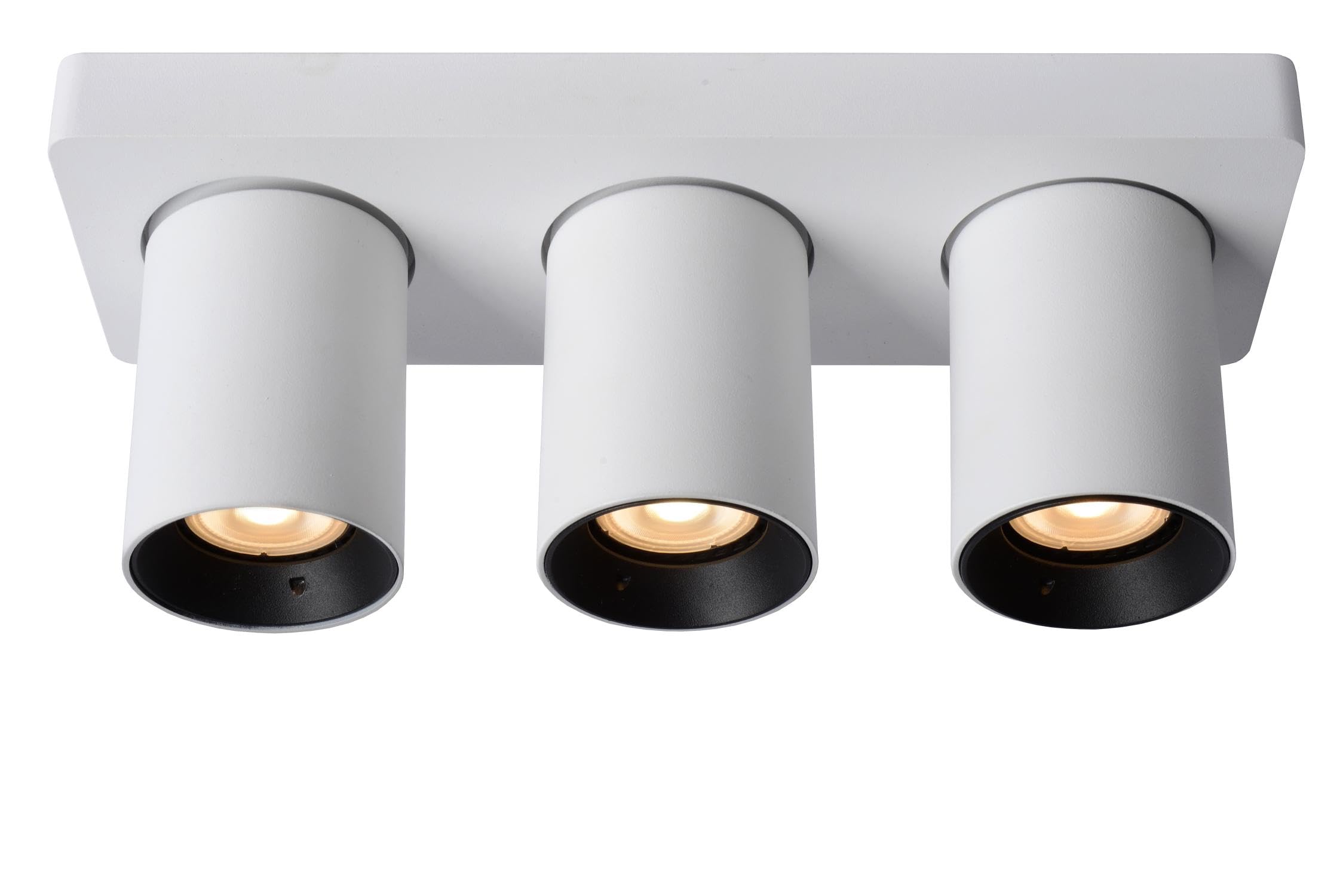 LUCIDE Nigel - Ceiling Spotlight - LED Dim to Warm - GU10-3x5W 2200K/3000K - White