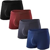 BAMBOO COOL Mens Underwear Trunks for Man Soft Waistband Open-fly Support Briefs(3 or 4 pack)