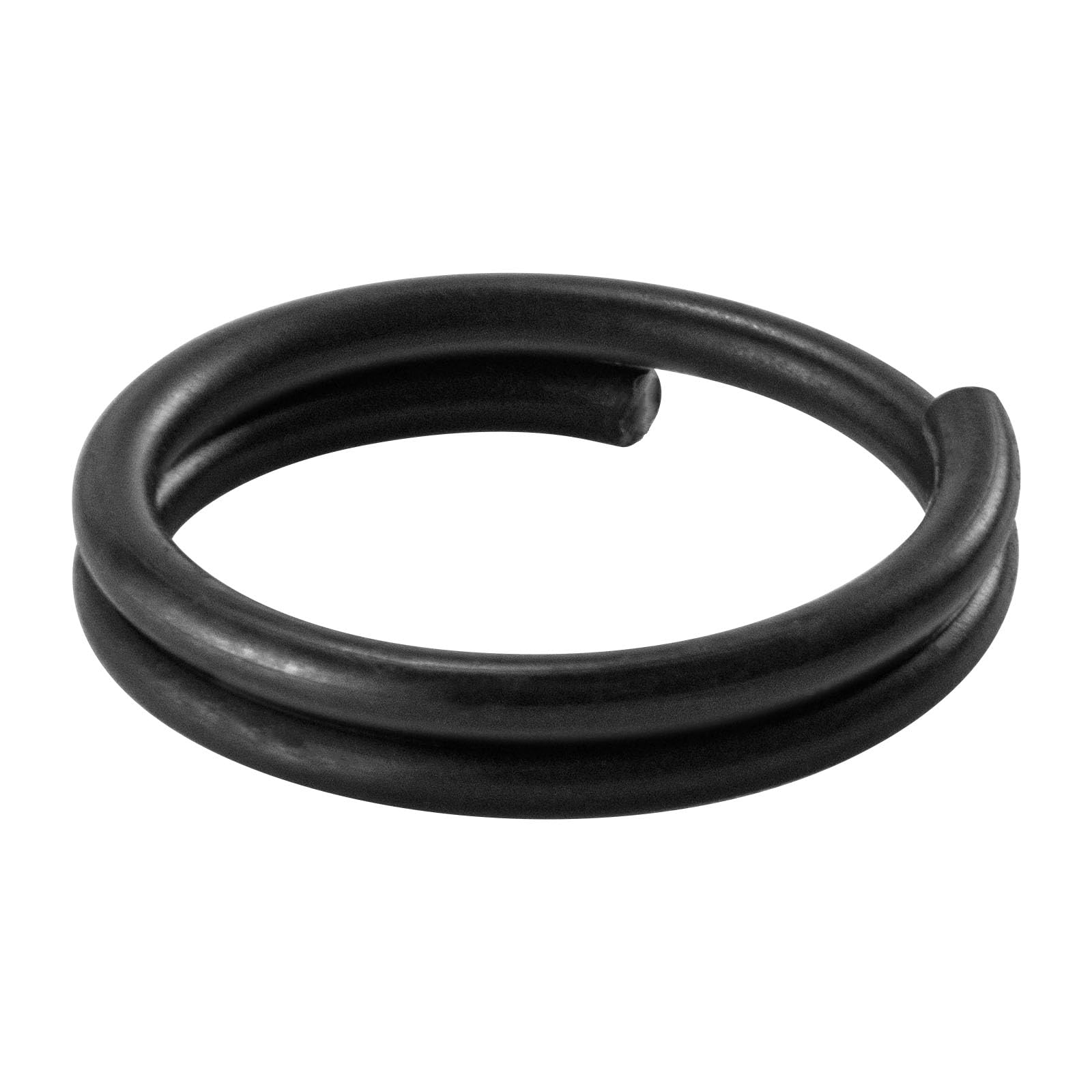 Alwonder Pack of 50 Matte Black Split Rings - Snap Rings for Artificial Bait 5 mm, Spring Rings for Hook Change, Stainless Steel Split Split Ring for Fishing Bait Connection Swivels, Mounting Ring