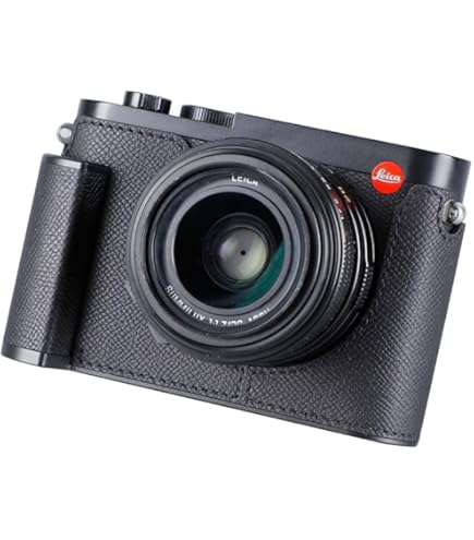 Amazon.com : LIM'S Genuine Italy Leather Camera Half Case Metal