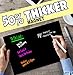 BigTime Magnetic Refrigerator Dry Erase Flexible Magnet Board | Use w/Fluorescent or Neon Liquid Chalk Markers | Blank Small Solid Black