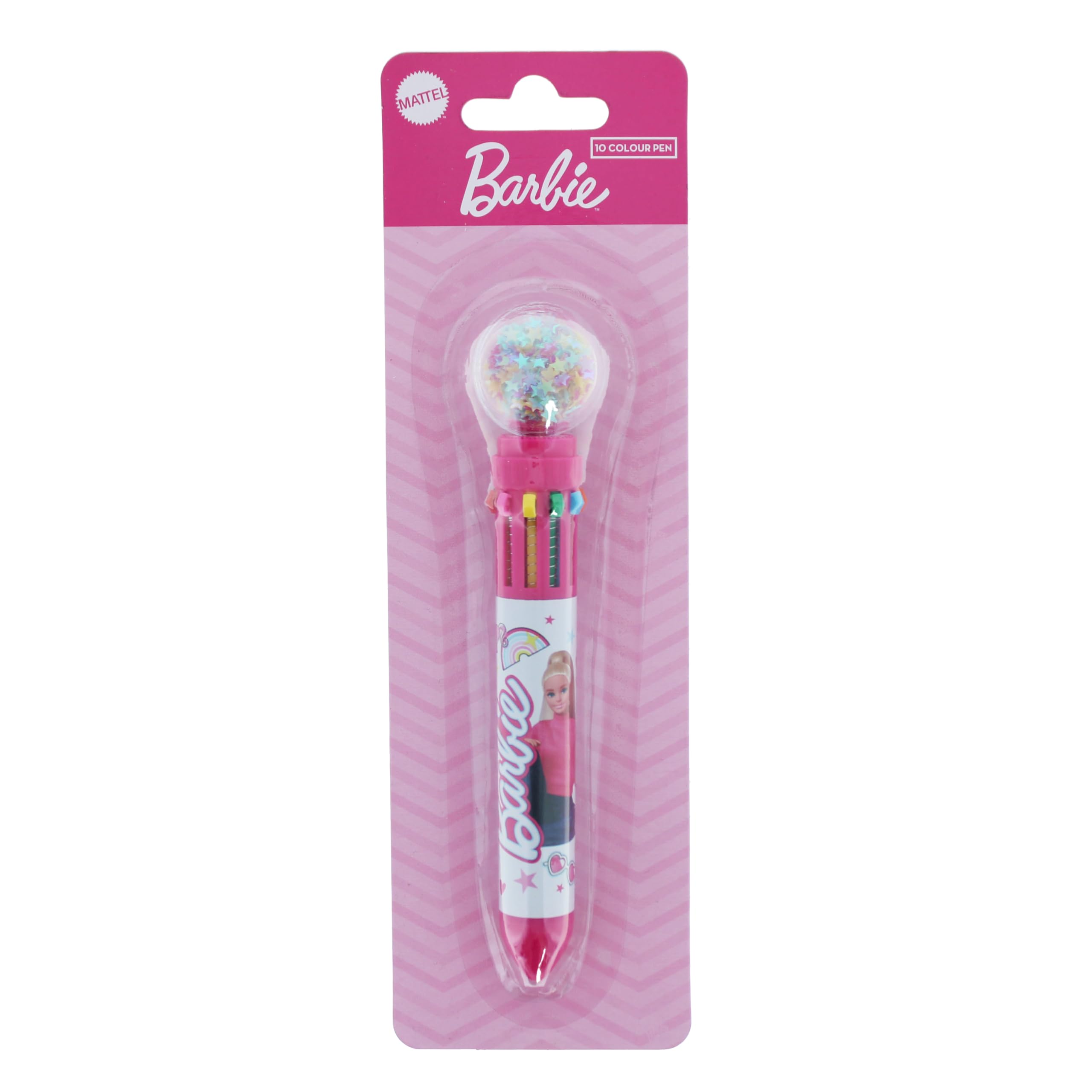 Blueprint Collections Barbie Multi Colour Pen Set | Writing & Colouring Pens | Novelty Stationery for Girls | Back to School Supplies