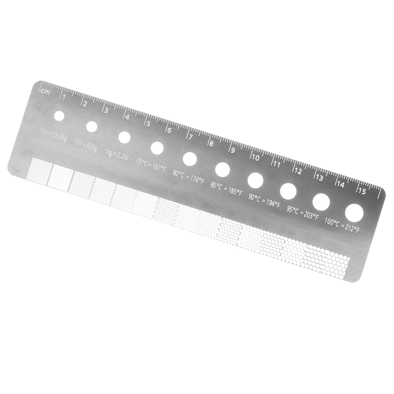 RORPOIR Coffee Grind Ruler Stainless Measuring Tool for Coffee Lovers for Home Office and Portable for Accurate Grind Measurement