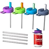 Silicone Beverage Can Straw Lids 4 pack Reusable Soda Can Covers with Built-In Straw, BPA-Free, Leak-Proof, Ideal for Energy Drinks, Seltzer, Juice, and More (Mixed color, 4)