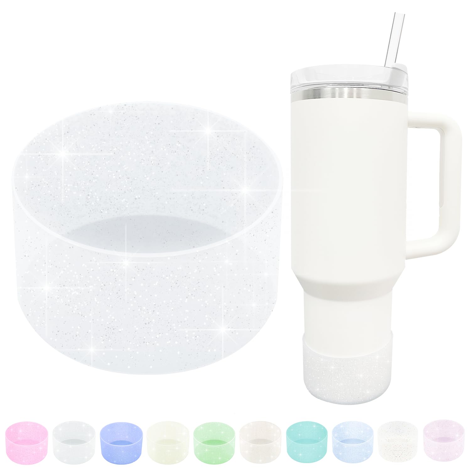 Photo 1 of WORBSS Silicone Boot Accessories for Stanley Cup H2.0 20 30 40oz Tumbler & Hydro Flask 18-24oz for Wide Mouth Water Bottles Protector Bottom Sleeve Cover Bumper As the Best Gfits for Your Trip