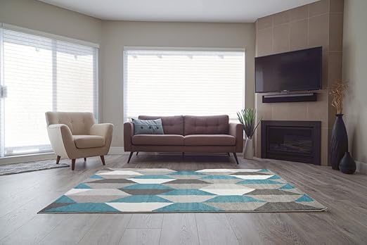 Amazon Com Ladole Rugs Modern Geometric Pattern Hongreycomb Area
