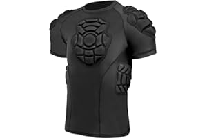 Topeter Youth Football Rib Protector Compression Shirt, Chest, Heart, Shoulder, Sternum Guard Protective Gear