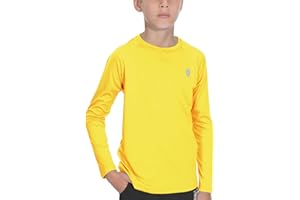 PIQIDIG Sun Shirts for Youth Boys Rashguard - Long/Short Sleeve Lightweight Shirt SPF 50+