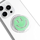 GRIPONG Smiley Face Phone Grip - Fun and Expandable Accessory for Enhanced Smartphone Stability - Smiley Design, Strong Adhesion, Versatile Use (Mint Smiley PG)