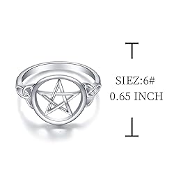 DAOCHONG S927 Sterling Silver Pentagram Amulet