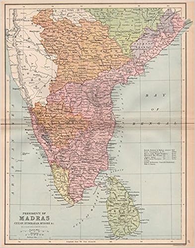 Old Madras State Map British India South 'Madras Presidency' Mysore Ceylon Coromandel Coast -  1878 - Old Map - Antique Map - Vintage Map - India Map S: 0887440731523:  Books - Amazon