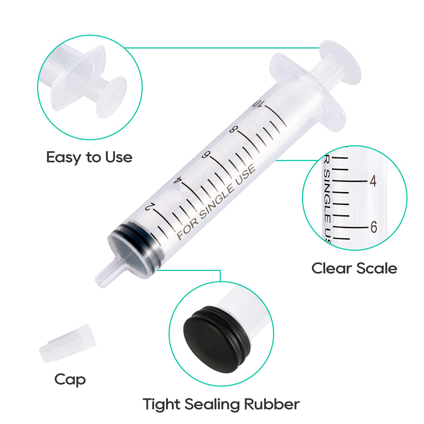 Mua JOLLY PARTY 10ml Syringes 100 Pack Plastic Small Syringe with Tip ...