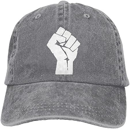 YYxin2xu Revolution Fist Hat Snap-Back Hip-Hop Cap Baseball Hat Head-Wear Cotton Trucker Hats Ash