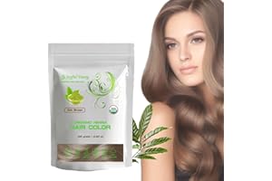 JOYFUL YOUNG 100% Organic Henna Hair Color – Natural, Chemical-Free Hair Dye for Rich, Vibrant Color & Gloss – Grey Coverage, Safe for All Hair Types, Vegan Non-Toxic, Herbal Hair Treatment (ASH BROWN)