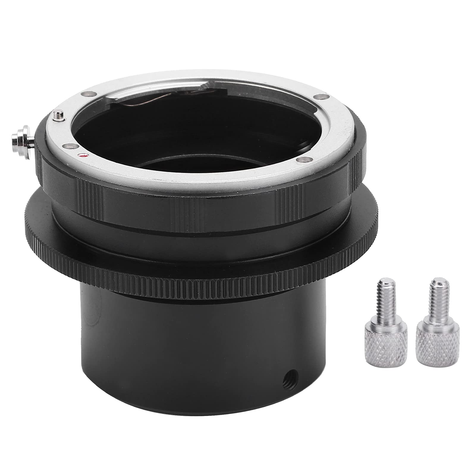 Adapter Ring, Portable Manual Focus Macro Lens Adapter for Nikon F Lens Mount to 1.25in Eyepiece Telescope Camera Adapter