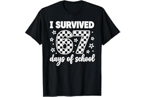 HAPPY 100 DAYS OF SCHOOL TEACHERS KIDS CO. I Survived 67 Days of School Students Teachers 100th Days T-Shirt